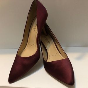 Burgundy Silk Charles David Shoes Size 7M